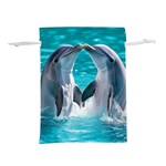Dolphins Sea Ocean Lightweight Drawstring Pouch (S)