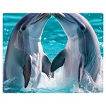 Dolphins Sea Ocean Premium Plush Fleece Blanket (Medium)