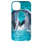 Dolphins Sea Ocean iPhone 14 Plus Black UV Print Case