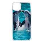 Dolphins Sea Ocean iPhone 14 Plus TPU UV Print Case