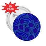 Authentic Aboriginal Art - Rivers Around Us 2.25  Buttons (10 pack) 