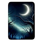 Moon Moonlit Forest Fantasy Midnight Rectangular Glass Fridge Magnet (4 pack)