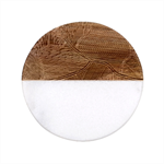 Authentic Aboriginal Art - Farm Lands 4 Classic Marble Wood Coaster (Round) 