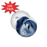 Dolphins Sea Ocean Water 1.75  Buttons (100 pack) 