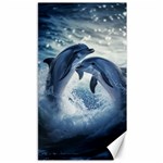 Dolphins Sea Ocean Water Canvas 40  x 72 