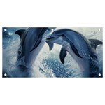 Dolphins Sea Ocean Water Banner and Sign 4  x 2 