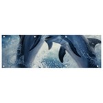 Dolphins Sea Ocean Water Banner and Sign 9  x 3 