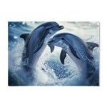 Dolphins Sea Ocean Water Crystal Sticker (A4)