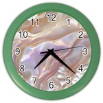 Silk Waves Abstract Color Wall Clock