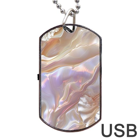 Silk Waves Abstract Dog Tag USB Flash (Two Sides) from ArtsNow.com Front
