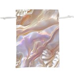 Silk Waves Abstract Lightweight Drawstring Pouch (XL)