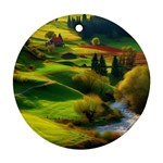 Countryside Landscape Nature Round Ornament (Two Sides)