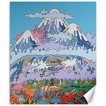 Art Psychedelic Mountain Canvas 8  x 10 