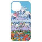 Art Psychedelic Mountain iPhone 14 Black UV Print Case