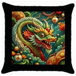 Chinese New Year – Year of the Dragon Throw Pillow Case (Black)