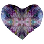 Blended butterfly Large 19  Premium Flano Heart Shape Cushions