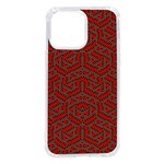 Hexagon Motif Geometric Tribal Style Pattern iPhone 14 Pro Max TPU UV Print Case