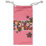 Flower Power Hippie Boho Love Peace Text Pink Pop Art Spirit Jewelry Bag