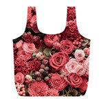 Pink Roses Flowers Love Nature Full Print Recycle Bag (L)
