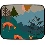 Roe Deer Animal Boho Bohemian Nature Two Sides Fleece Blanket (Mini)