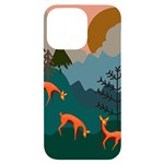 Roe Deer Animal Boho Bohemian Nature iPhone 14 Pro Max Black UV Print Case