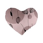 Flowers Pattern Botanical Scrapbook Standard 16  Premium Flano Heart Shape Cushions