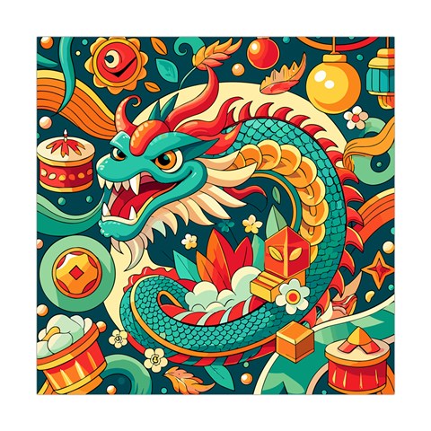 Chinese New Year – Year of the Dragon Square Tapestry (Large) from ArtsNow.com Front