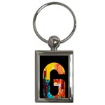 Abstract, Dark Background, Black, Typography,g Key Chain (Rectangle)
