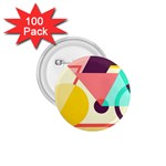 Bicycle, Geometric Figures, Art, 1.75  Buttons (100 pack) 