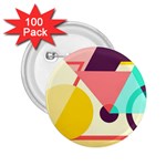 Bicycle, Geometric Figures, Art, 2.25  Buttons (100 pack) 