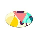 Bicycle, Geometric Figures, Art, Sticker (Oval)