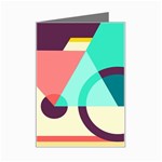 Bicycle, Geometric Figures, Art, Mini Greeting Card