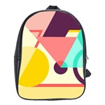 Bicycle, Geometric Figures, Art, School Bag (Large)