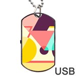 Bicycle, Geometric Figures, Art, Dog Tag USB Flash (One Side)