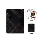 Black Background With Gold Lines Playing Cards Single Design (Mini)
