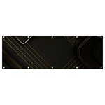 Black Background With Gold Lines Banner and Sign 12  x 4 