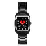 No Love, Broken, Emotional, Heart, Hope Stainless Steel Barrel Watch