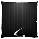 S Black Fingerprint, Black, Edge Large Premium Plush Fleece Cushion Case (Two Sides)