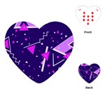 Triangles, Triangle, Colorful Playing Cards Single Design (Heart)