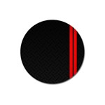 Abstract Black & Red, Backgrounds, Lines Magnet 3  (Round)