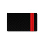 Abstract Black & Red, Backgrounds, Lines Magnet (Name Card)