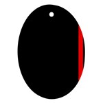Abstract Black & Red, Backgrounds, Lines Oval Ornament (Two Sides)