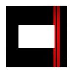 Abstract Black & Red, Backgrounds, Lines White Box Photo Frame 4  x 6 