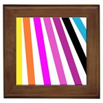 Colorful Multicolor Colorpop Flare Framed Tile