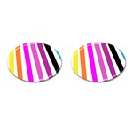 Colorful Multicolor Colorpop Flare Cufflinks (Oval)