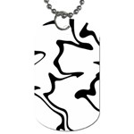 Black And White Swirl Background Dog Tag (Two Sides)