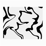 Black And White Swirl Background Small Glasses Cloth (2 Sides)