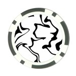 Black And White Swirl Background Poker Chip Card Guard