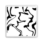 Black And White Swirl Background Memory Card Reader (Square)