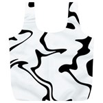 Black And White Swirl Background Full Print Recycle Bag (XL)